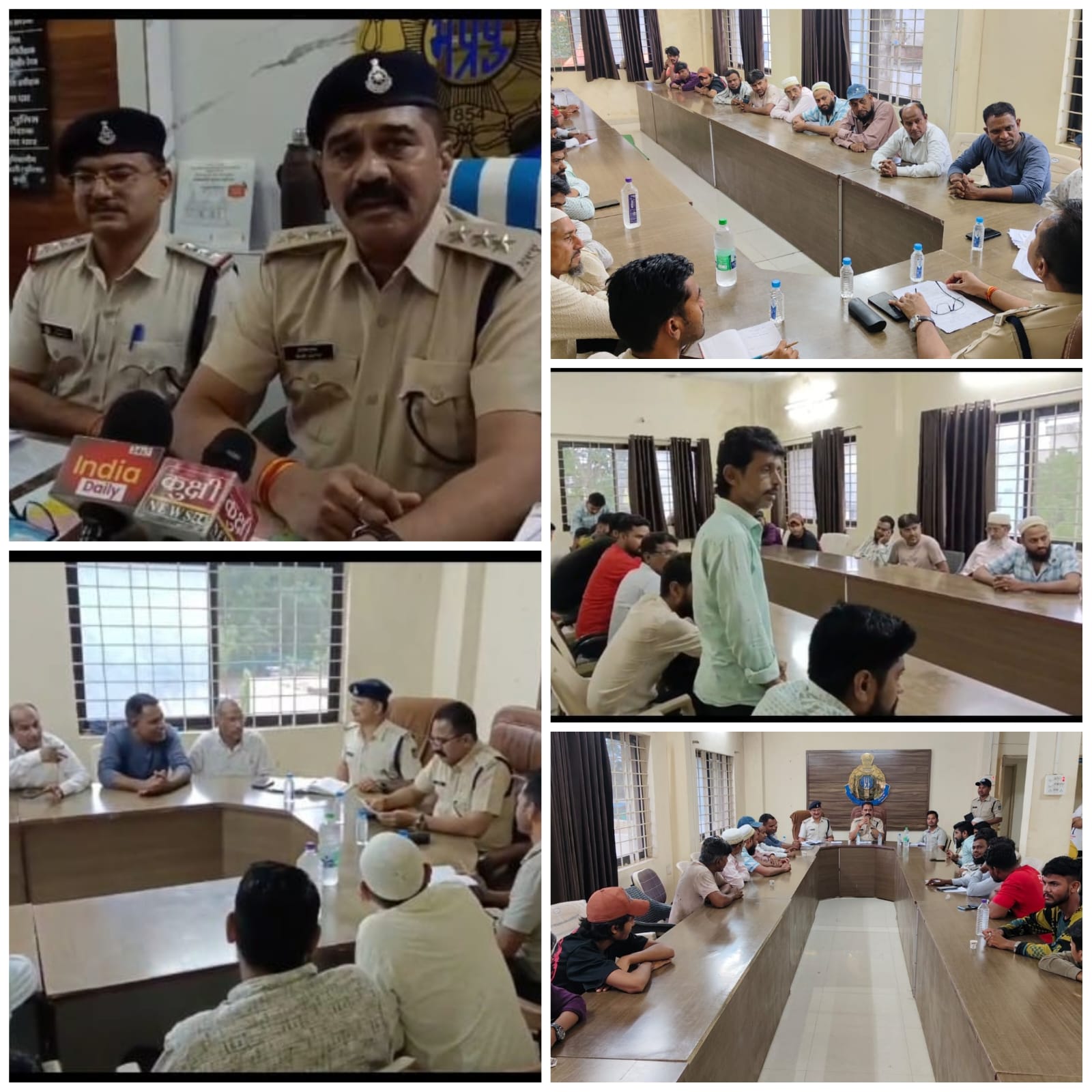 आगामी मोहर्रम के त्योहारों को देखते हुए , एसडीओपी कुक्षी सुनील गुप्ता ने मुस्लिम एवं बोहरा समाज के प्रमुख लोगों की मीटिंग लेकर उनके पूरे त्योहार की रूपरेखा जानी एवं उसे अनुसार पुलिस व्यवस्था लगाने के संबंध में चर्चा की