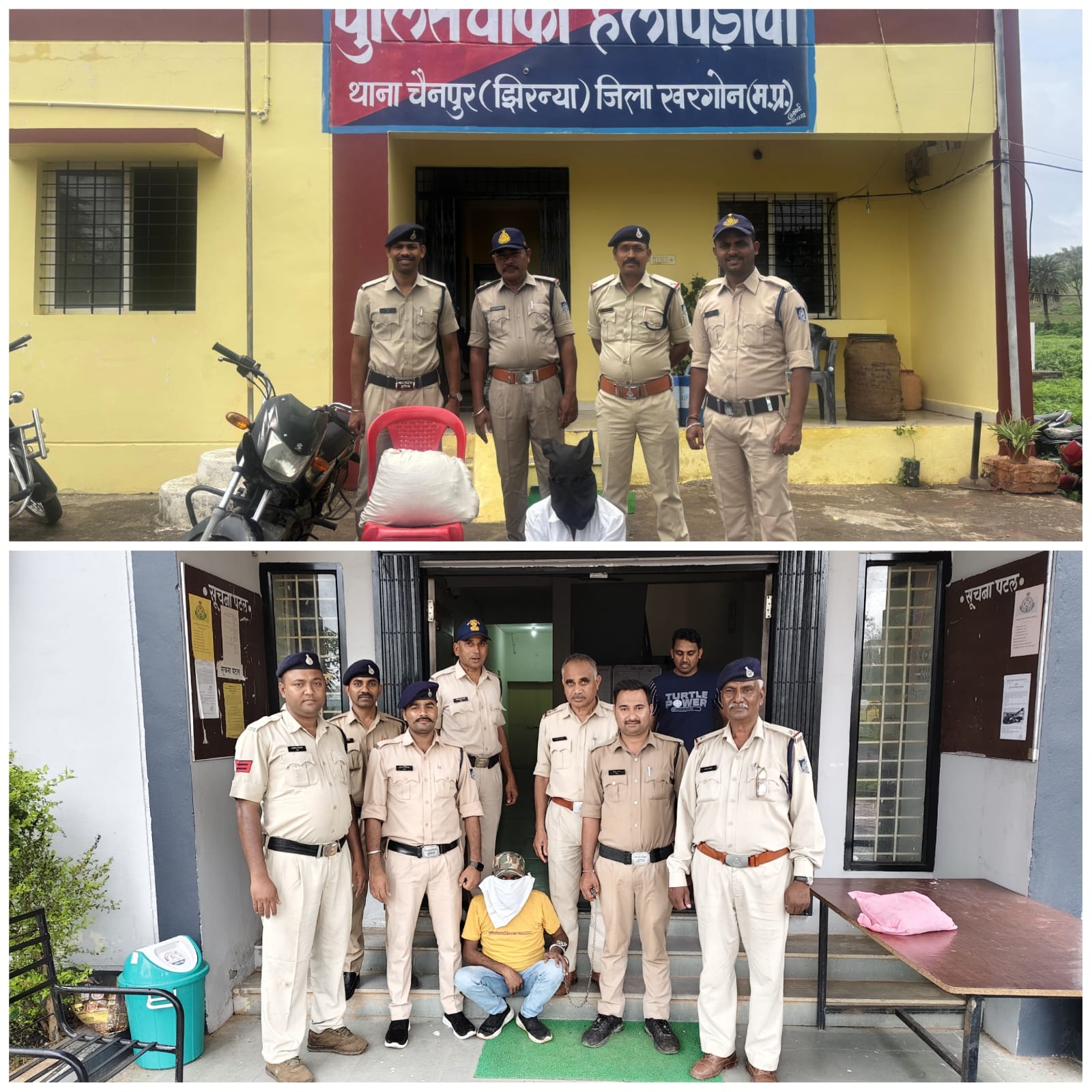 खरगोन पुलिस ने अवैध गांजे की तस्करी के विरुद्ध की बड़ी कार्यवाही